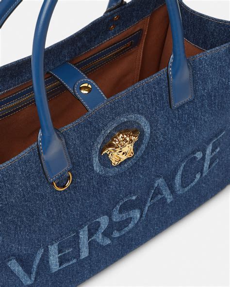 versace la medusa bag large|versace denim tote bag.